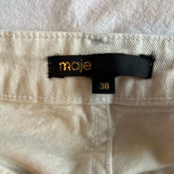 Maje High-Waisted Wide-Leg Jeans White, US 6 - Picture 13 of 16